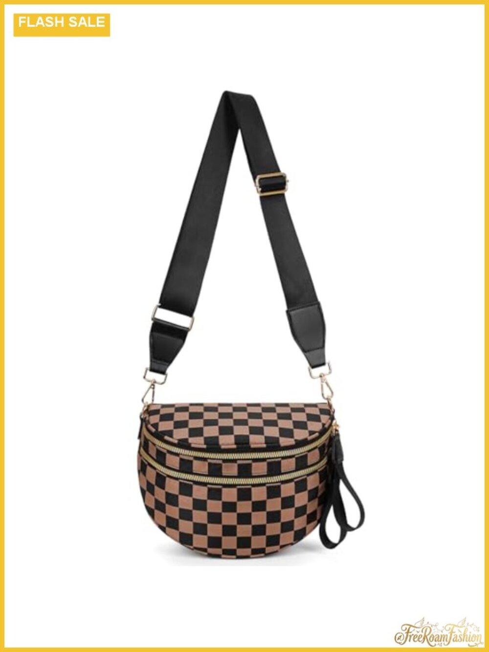Waterproof Nylon Crossbody Bag Spacious Bum Bag Fanny Pack Adjustable Strap